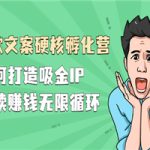 『爆款文案硬核孵化营』如何打造吸金IP，持续赚钱无限循环