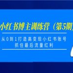 小红书博主训练营（第5期)，从0到1打造高变现小红书账号