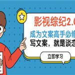 影视综纪2.0·成为文案高手必修课：写文案，就是谈恋爱（46节-完整版）